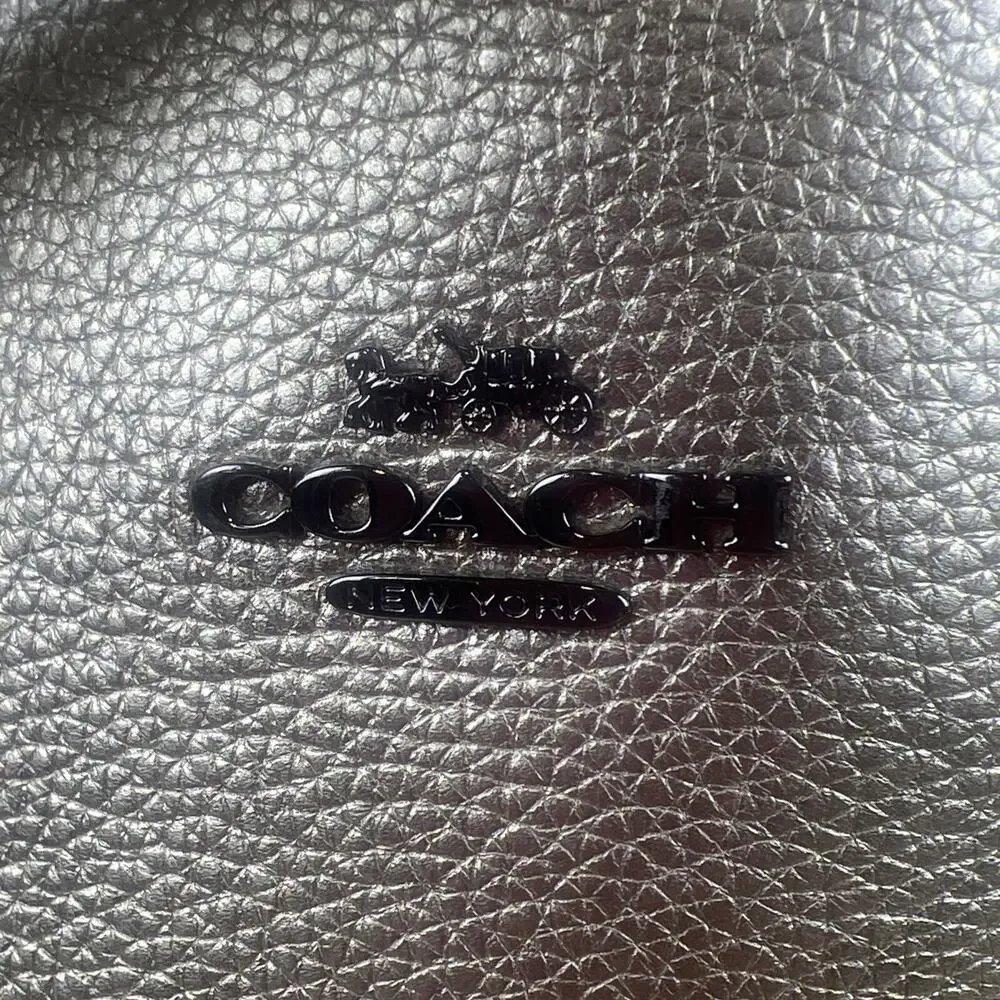 Coach Charlie Carryall Gold Metallic Leather Shoulder Bag 31037 - Picture 7 of 14